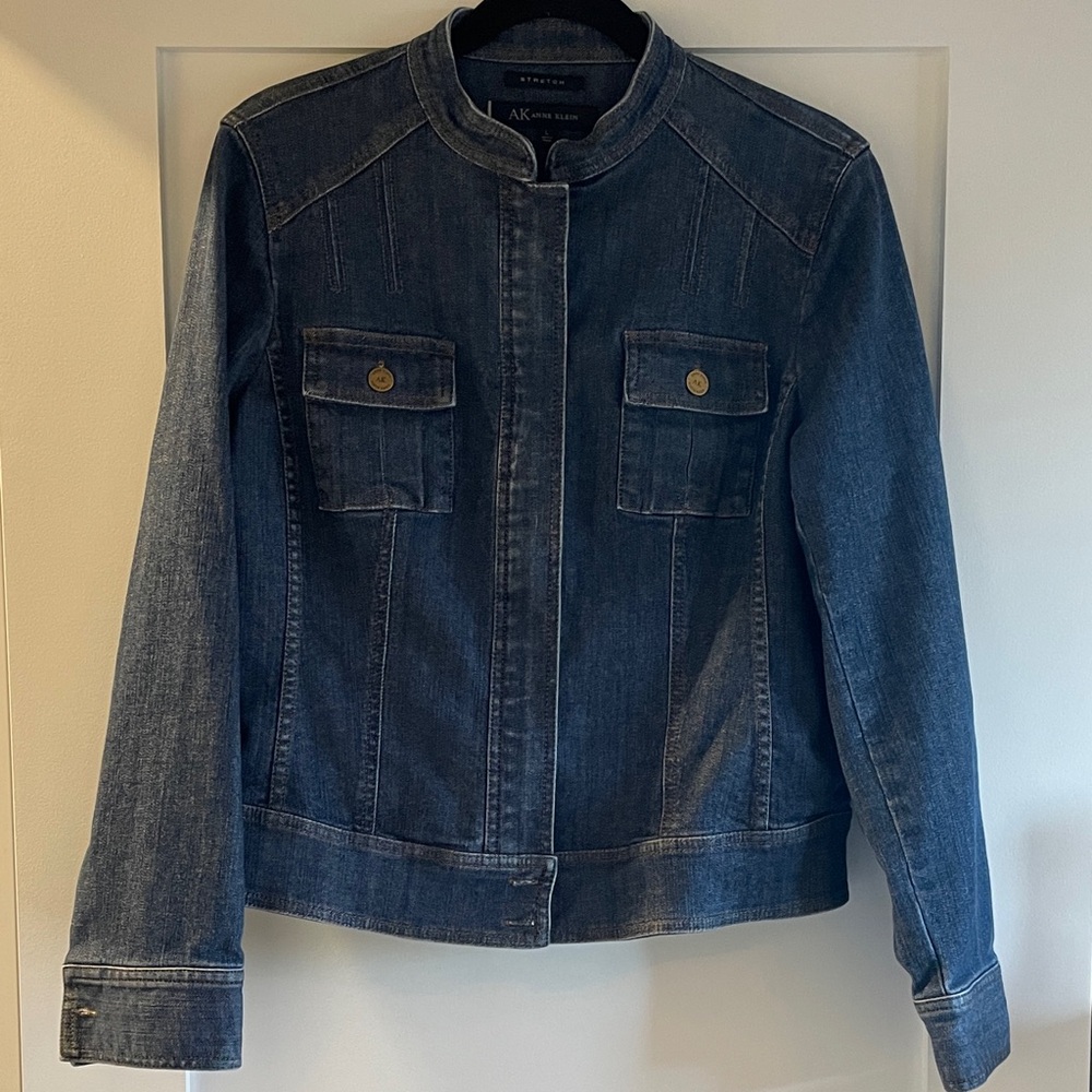 Anne Klein Dark Blue Jean Jacket